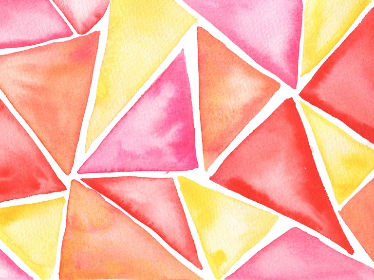 watercolour triangle pattern