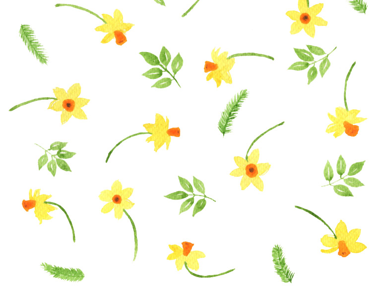 flower scatter pattern painting