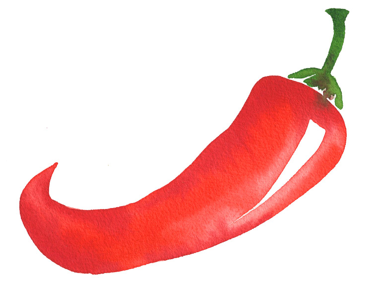 tutorial how to paint chillis in watercolour