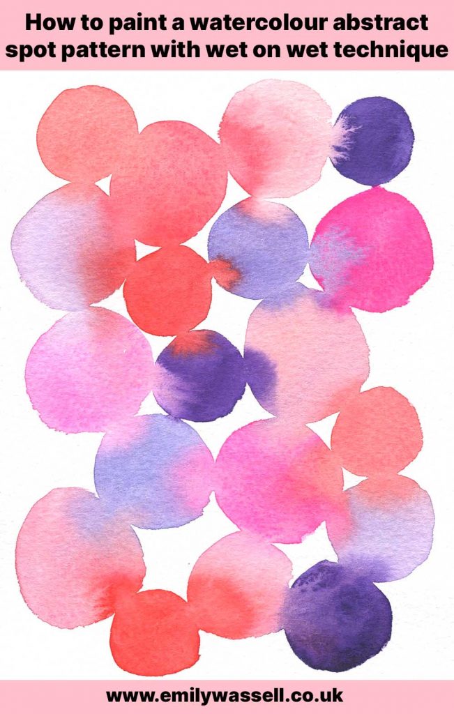 how to paint a circle spot pattern in watercolor