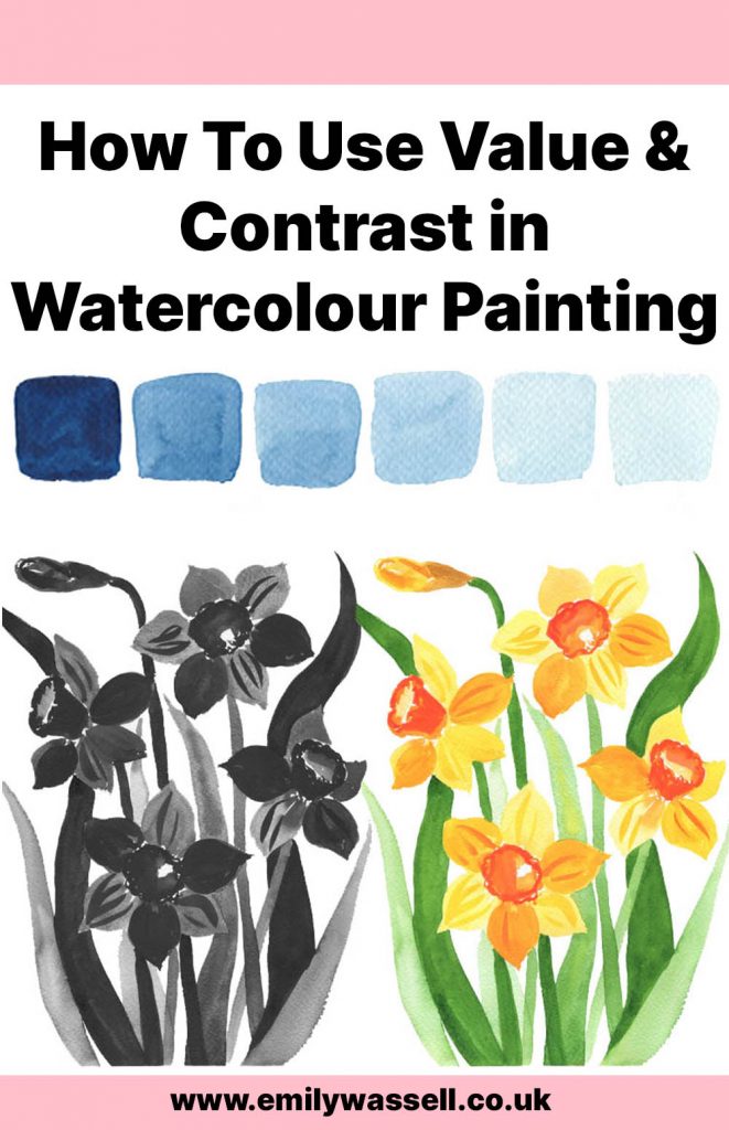 how to use contrast in watercolour