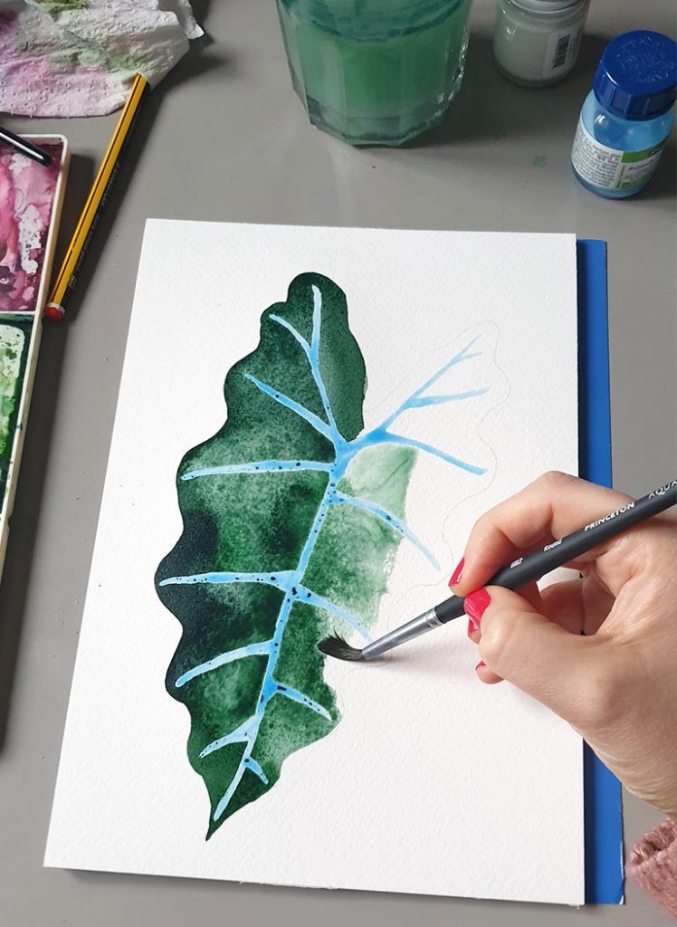 how to paint over masking fluid