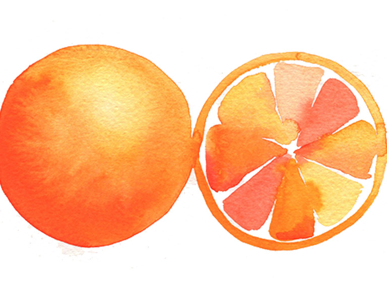 how to paint oranges in watercolor