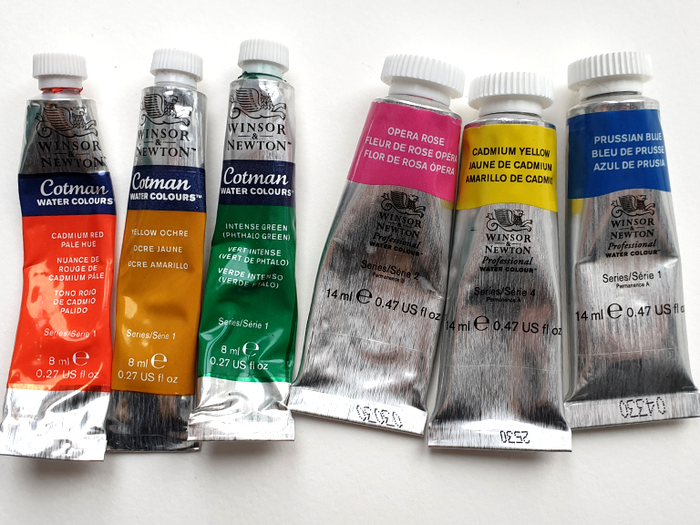 student cotman vs professional winsor and newton watercolour paint