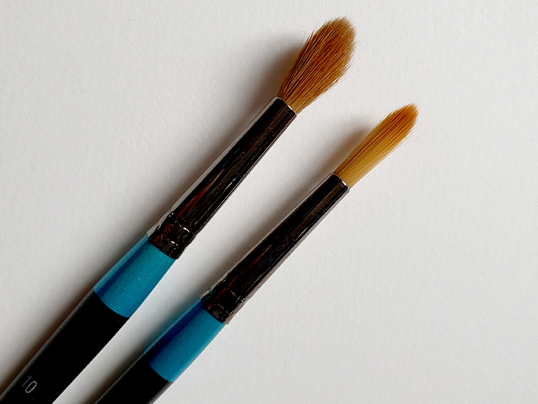 watercolour brushes synthetic natural hair