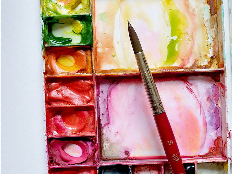 watercolour paint guide palette