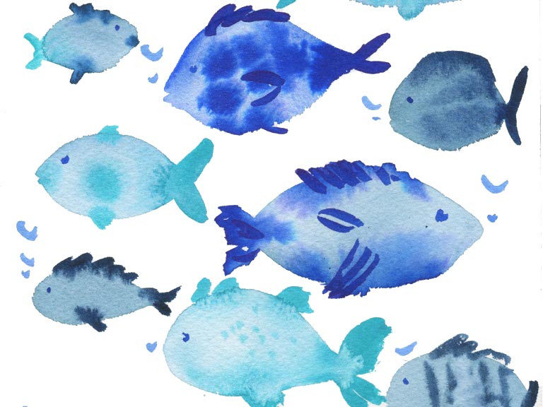 watercolour fish tutorial