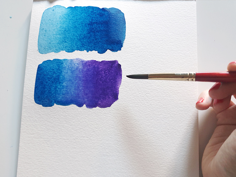 two colour watercolour gradients