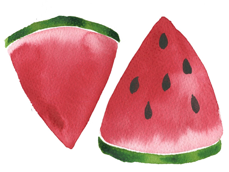 how to paint watermelon in watercolour