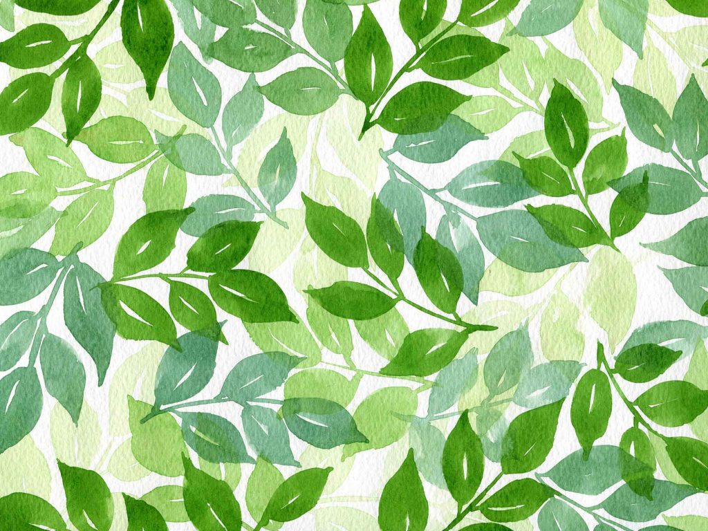 watercolor-wet-on-dry-layering-leaf-pattern