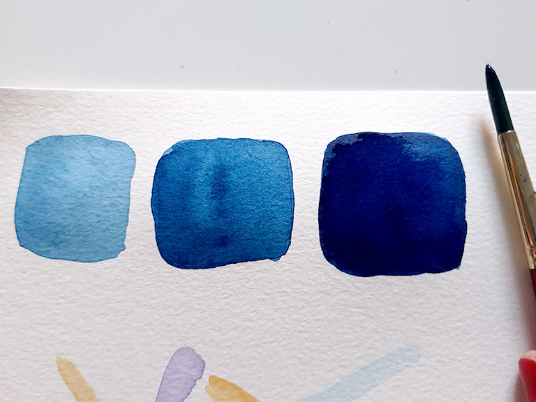 layering watercolour paint